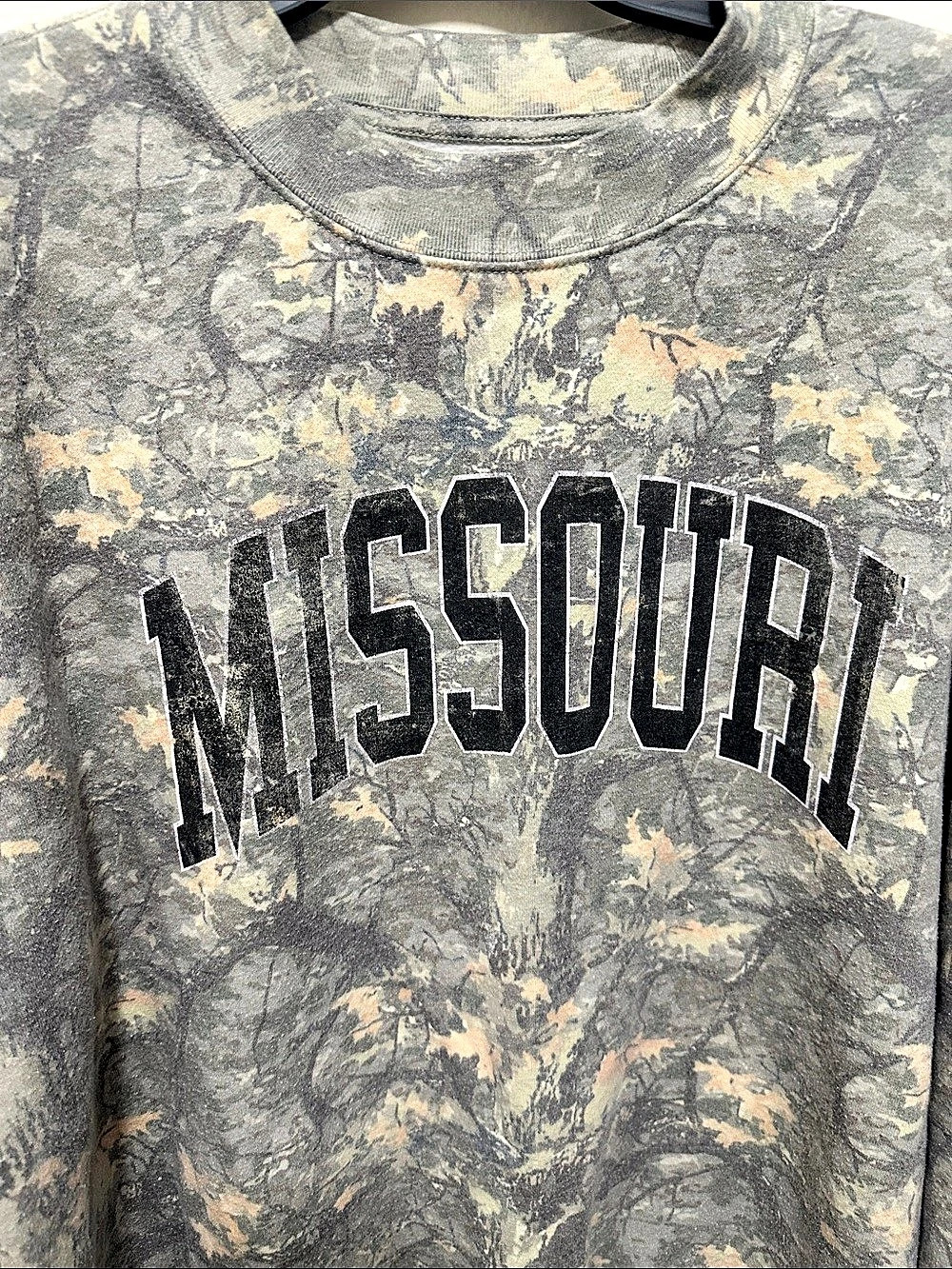 State of Mine Camo Letters State Sweatshirt - Missouri Camo Sweatshirt Men's XL - Picture 3 of 4
